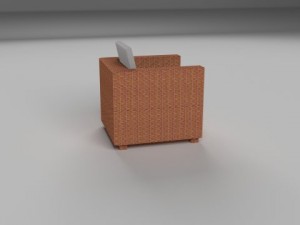 wicker armchair 3D Model