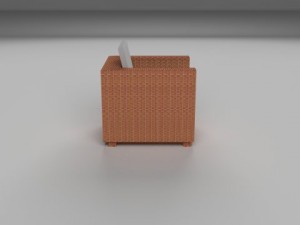 wicker armchair 3D Model