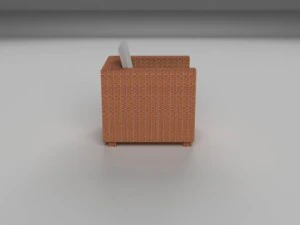 wicker armchair 3D Model