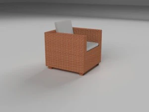 wicker armchair 3D Model