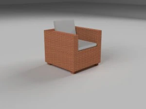 wicker armchair 3D Model