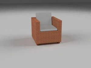wicker armchair 3D Model