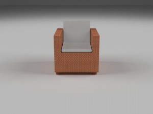 wicker armchair 3D Model