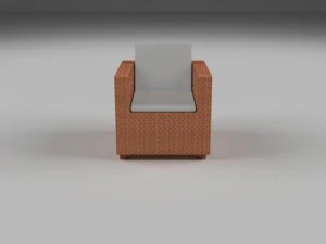 wicker armchair 3D Model