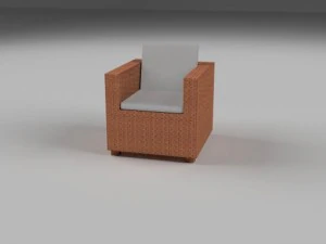 wicker armchair 3D Model