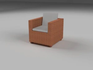 wicker armchair 3D Model