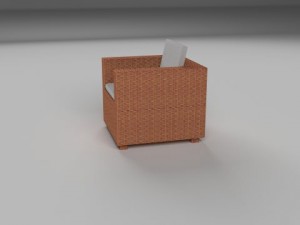 wicker armchair 3D Model