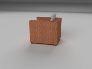 wicker armchair 3D Model
