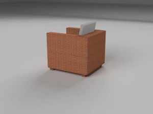 wicker armchair 3D Model