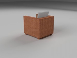 wicker armchair 3D Model