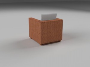wicker armchair 3D Model