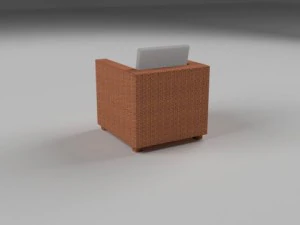 wicker armchair 3D Model
