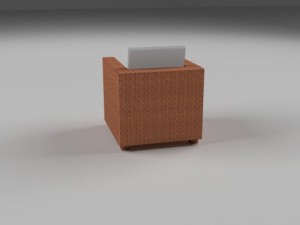 wicker armchair 3D Model