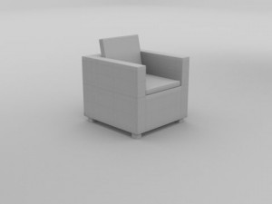 wicker armchair 3D Model