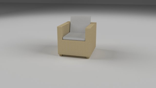 wicker armchair Model 3D .c4d .max .obj .3ds .fbx .stl .blend 