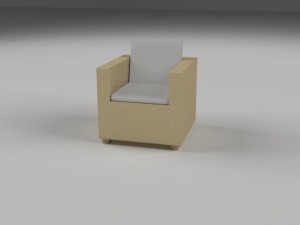 wicker armchair 3D Model