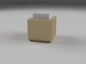 wicker armchair Model 3D
