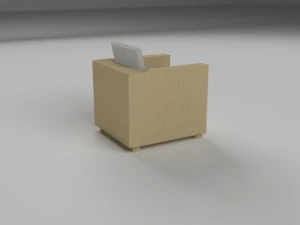 wicker armchair 3D Model