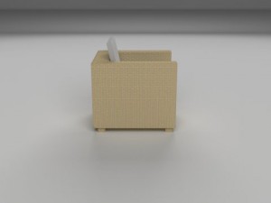 wicker armchair Model 3D