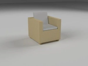 wicker armchair 3D Model