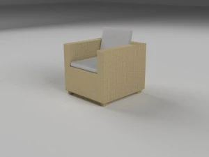 wicker armchair 3D Model