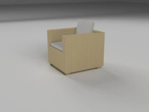 wicker armchair 3D Model