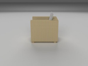 wicker armchair Model 3D
