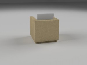 wicker armchair Model 3D