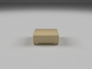 wicker table Modèle 3D