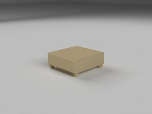 wicker table 3D Модель