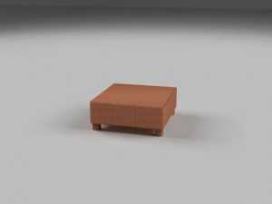 wicker table Modelo 3D