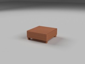 wicker table Modelo 3D