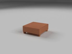 wicker table 3D Model