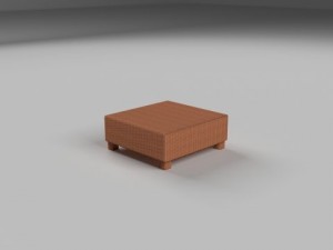 wicker table Modelo 3D