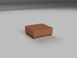 wicker table Modelo 3D