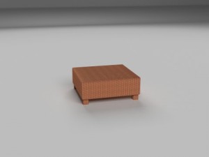 wicker table Modelo 3D