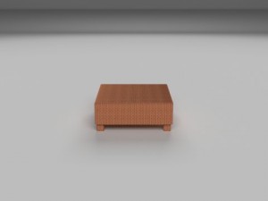 wicker table Modelo 3D