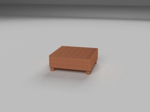 wicker table Modelo 3D