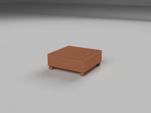 wicker table Modelo 3D