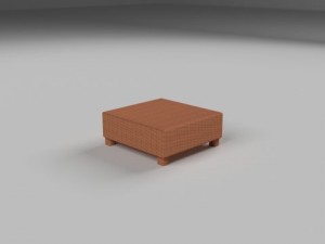 wicker table Modelo 3D