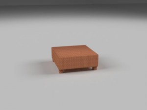 wicker table Modelo 3D