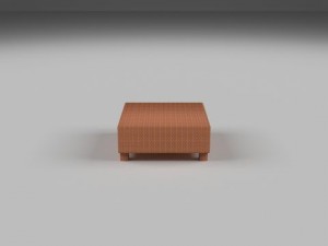 wicker table Modelo 3D