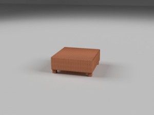 wicker table Modelo 3D
