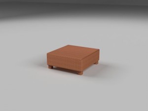 wicker table Modelo 3D