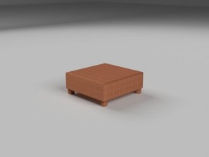 wicker table Modelo 3D