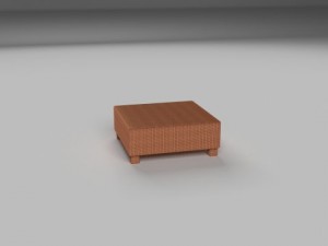wicker table Modelo 3D