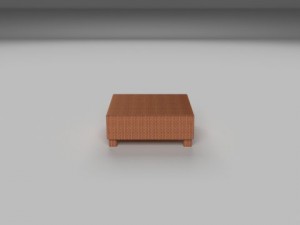 wicker table Modelo 3D