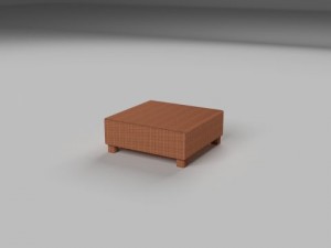 wicker table Modelo 3D