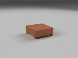wicker table Modelo 3D