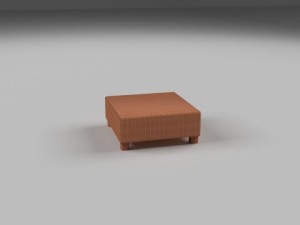 wicker table Modelo 3D